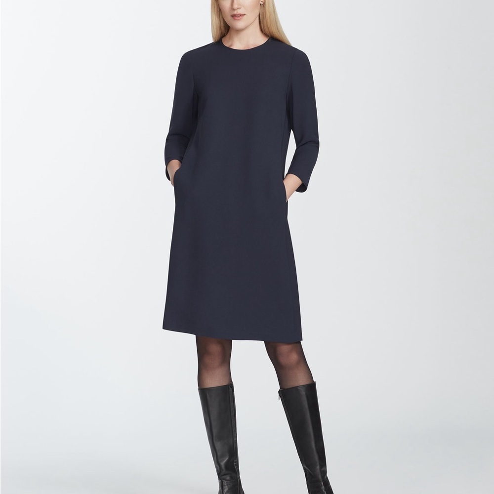 Lafayette 148 New York Navy Dress